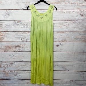 Flowy Boho Green Ombre Maxi Dress